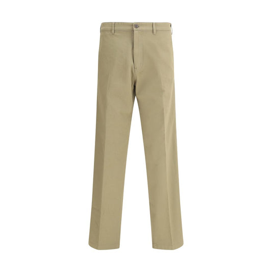 Beige Cotton Chino Pants