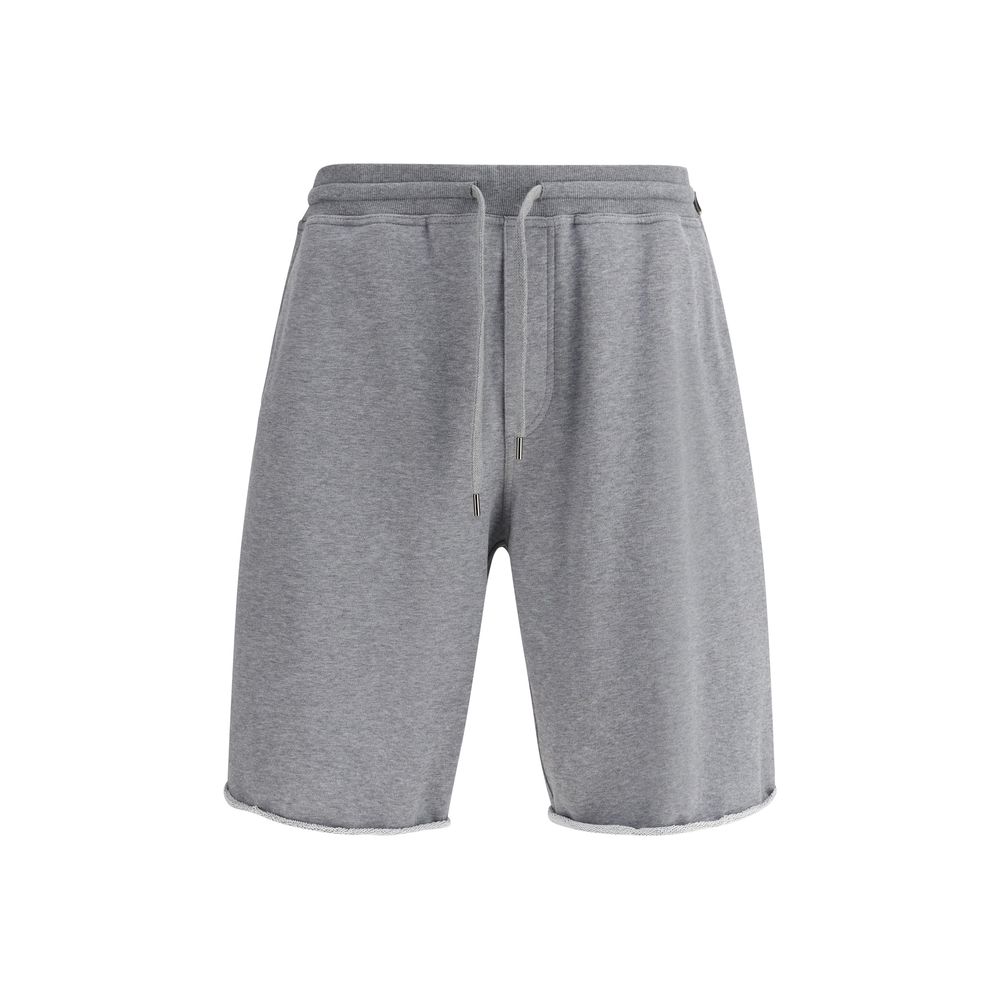 Gray Cotton Bermuda Shorts