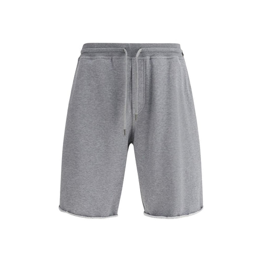 Gray Cotton Bermuda Shorts