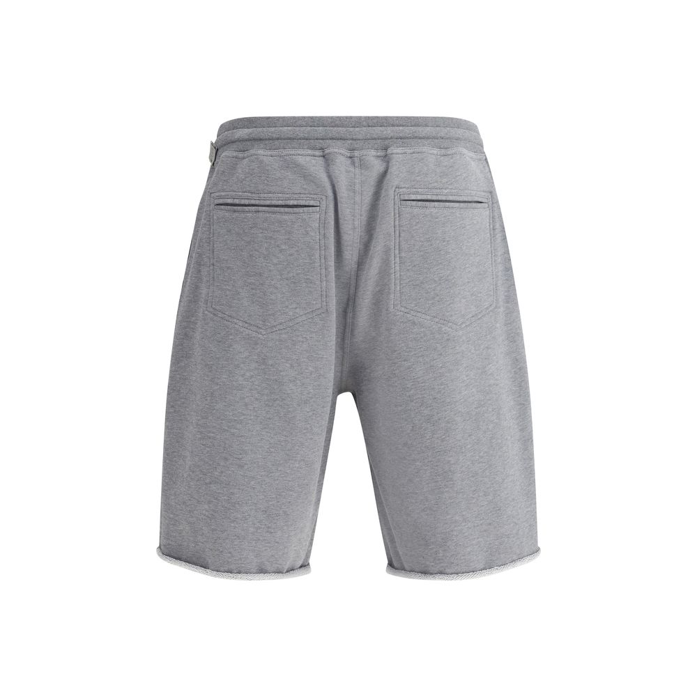 Gray Cotton Bermuda Shorts