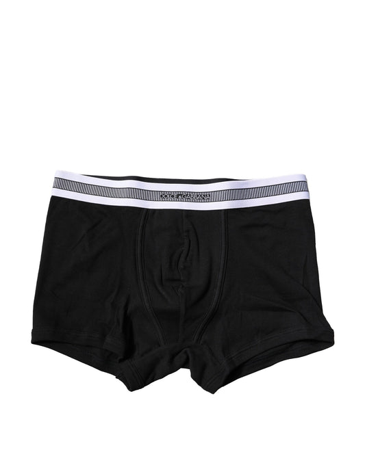 Black Cotton Stretch Regular Boxer Underwear