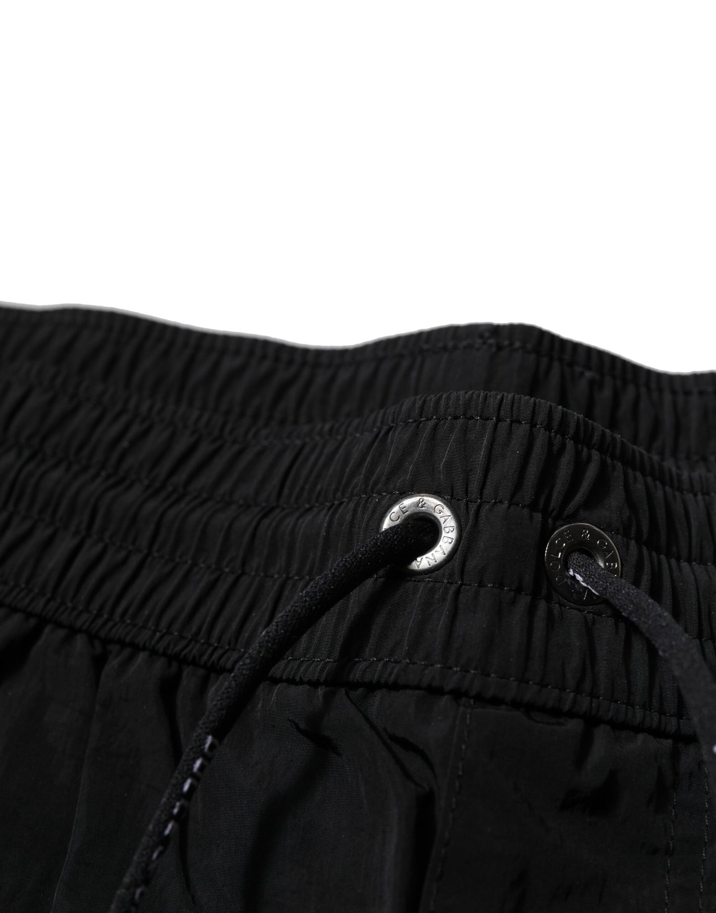 Black Polyester Beachwear Men Shorts Swimwear