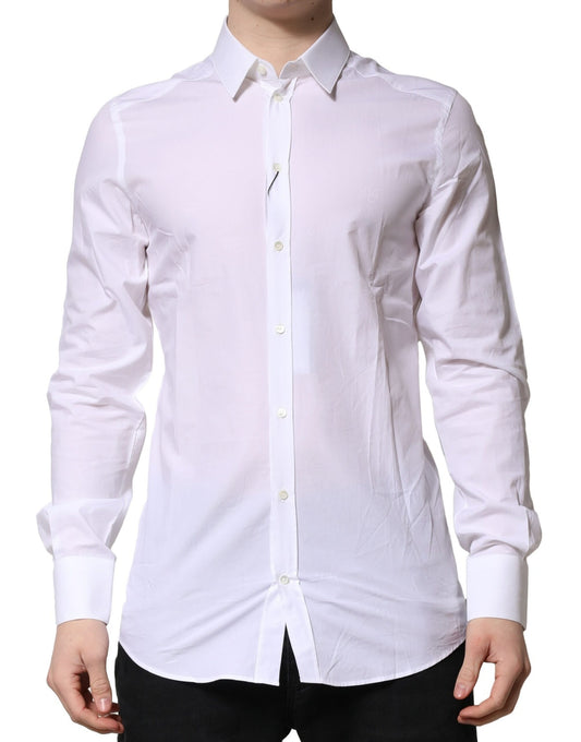 White GOLD Long Sleeves Dress Formal Shirt