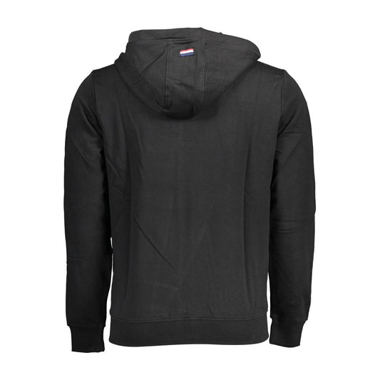 Black Cotton Men Sweater
