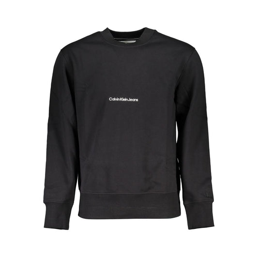Black Cotton Men Sweater