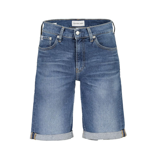 Blue Cotton Men's Jeans Short