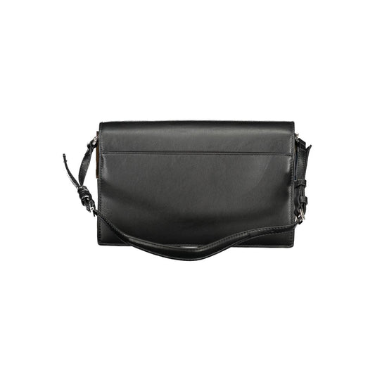 Black Polyester Women Handbag