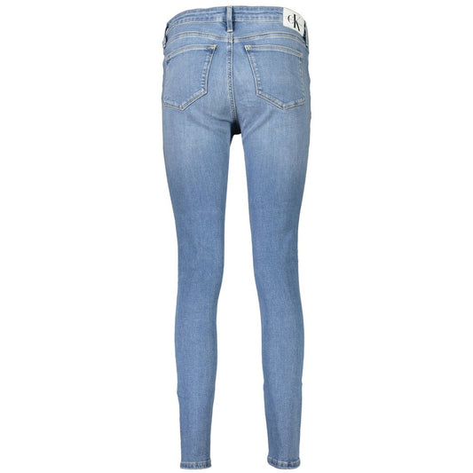 Blue Cotton Women Jeans