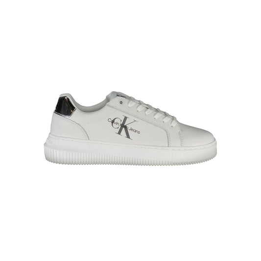 White Polyester Sneaker