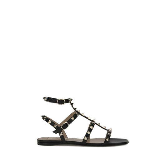 Black Calf Leather Bos Taurus Sandals