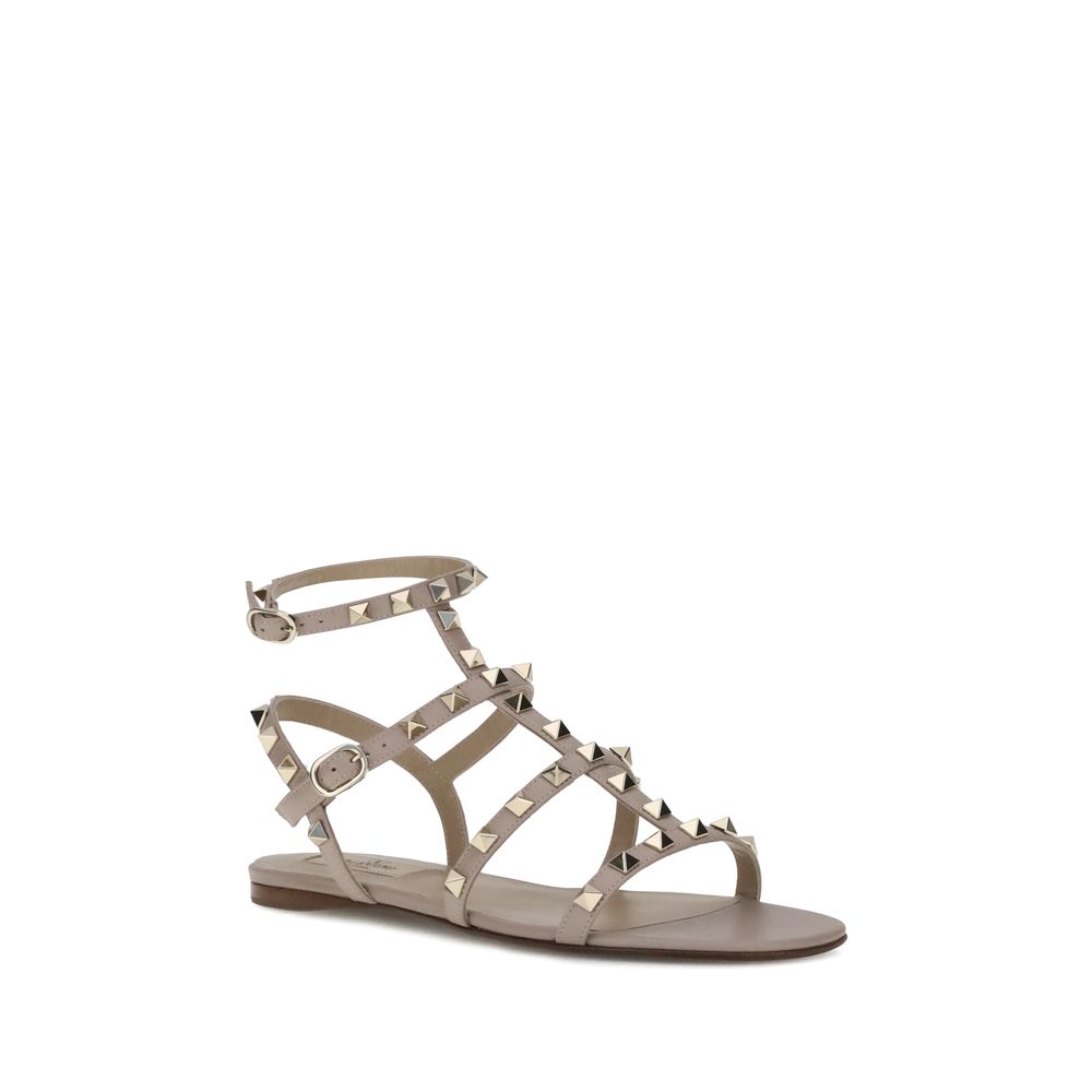 Gray Calf Leather Bos Taurus Sandals