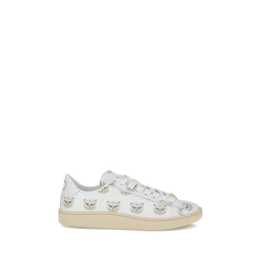 White Calf Leather Bos Taurus Low Top Sneakers