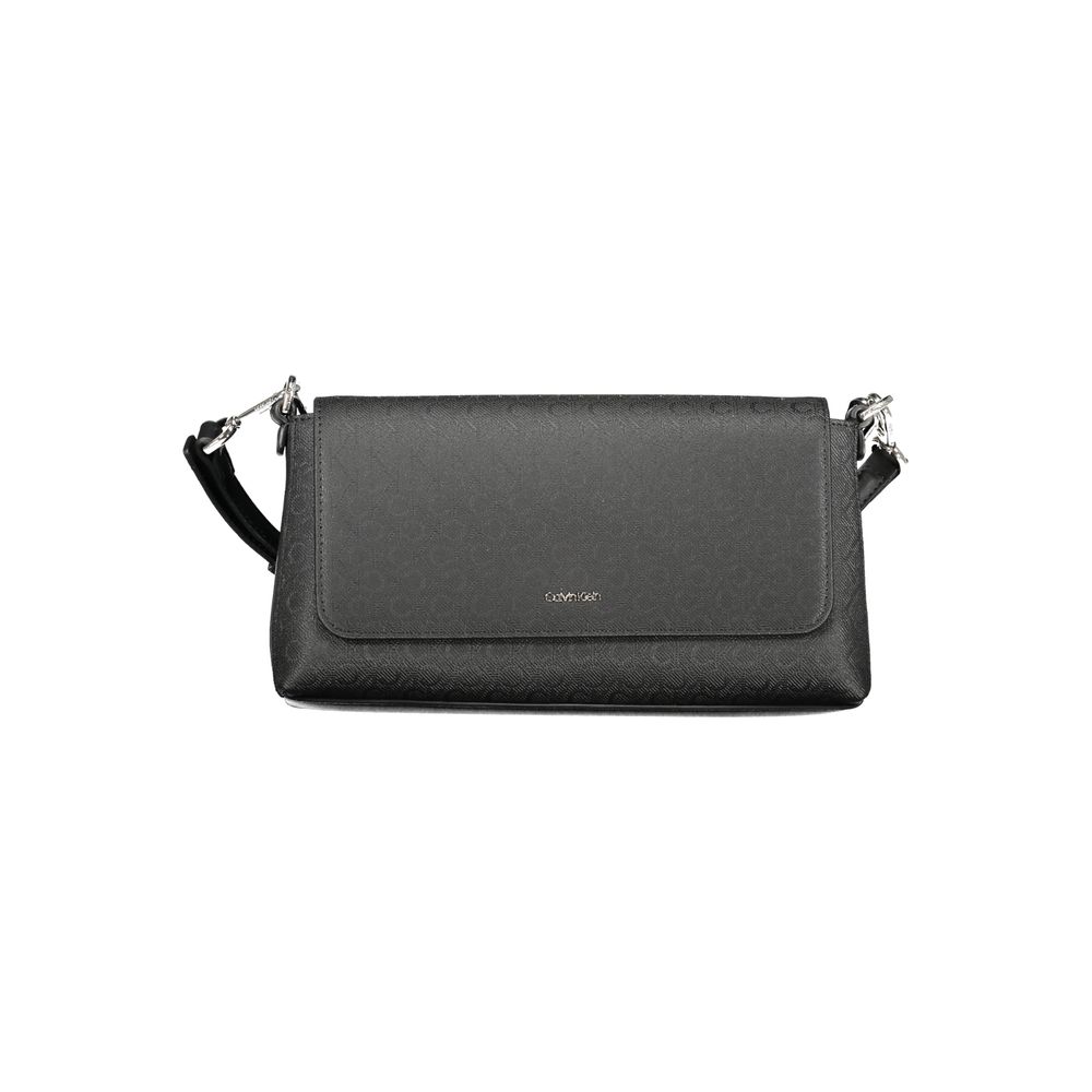 Black Polyester Women Handbag