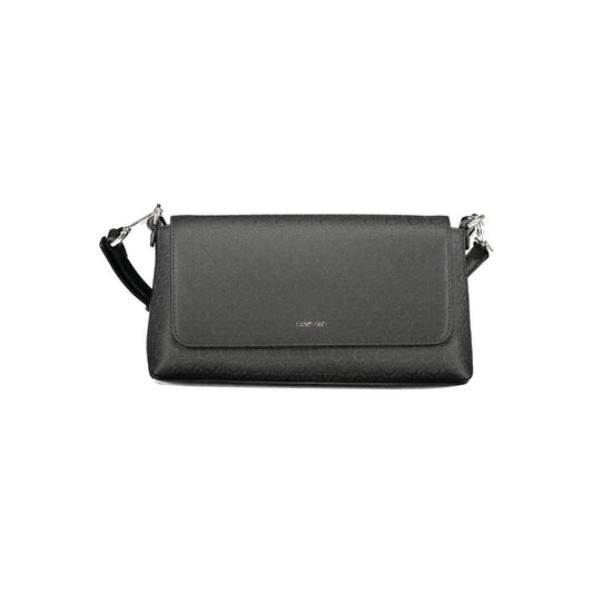 Black Polyester Women Handbag