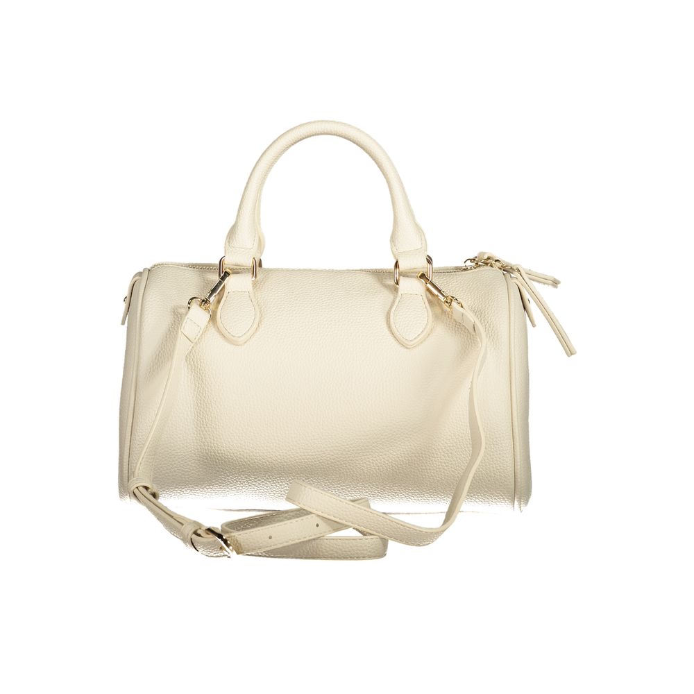 Beige Polyethylene Women Handbag