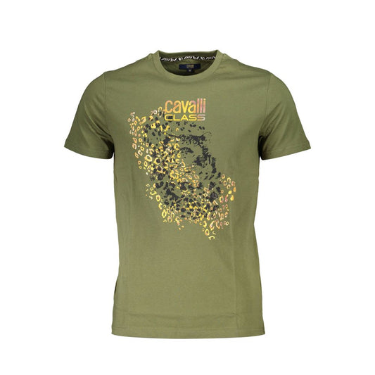 Green Cotton Men T-Shirt