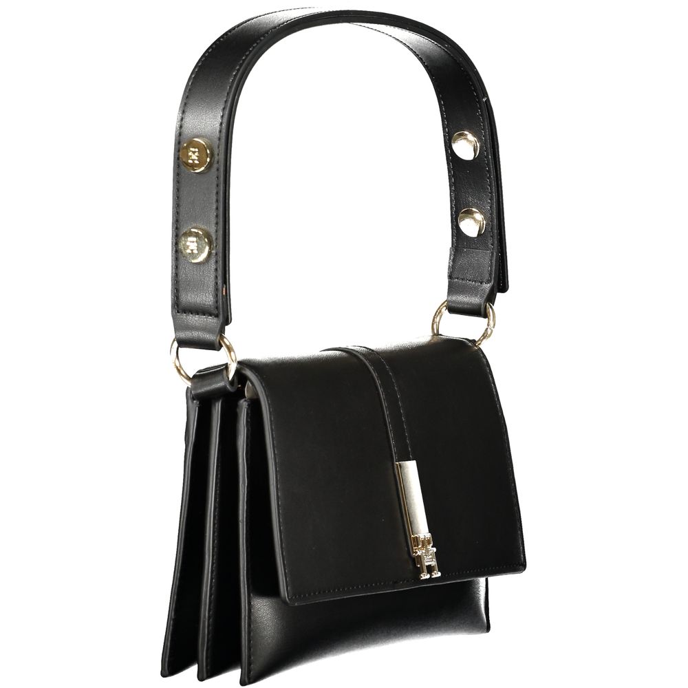 Black Polyethylene Women Handbag
