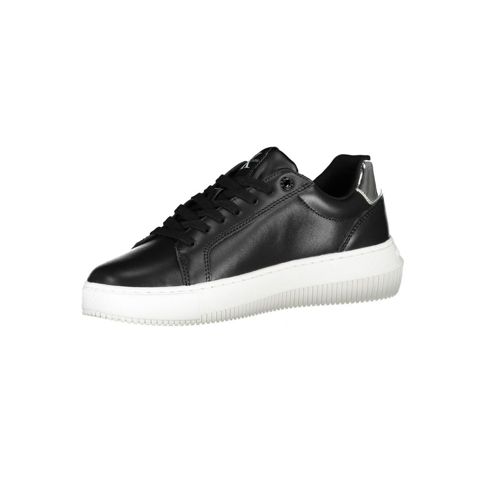 Black Polyester Women Sneaker