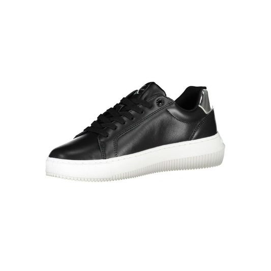 Black Polyester Women Sneaker