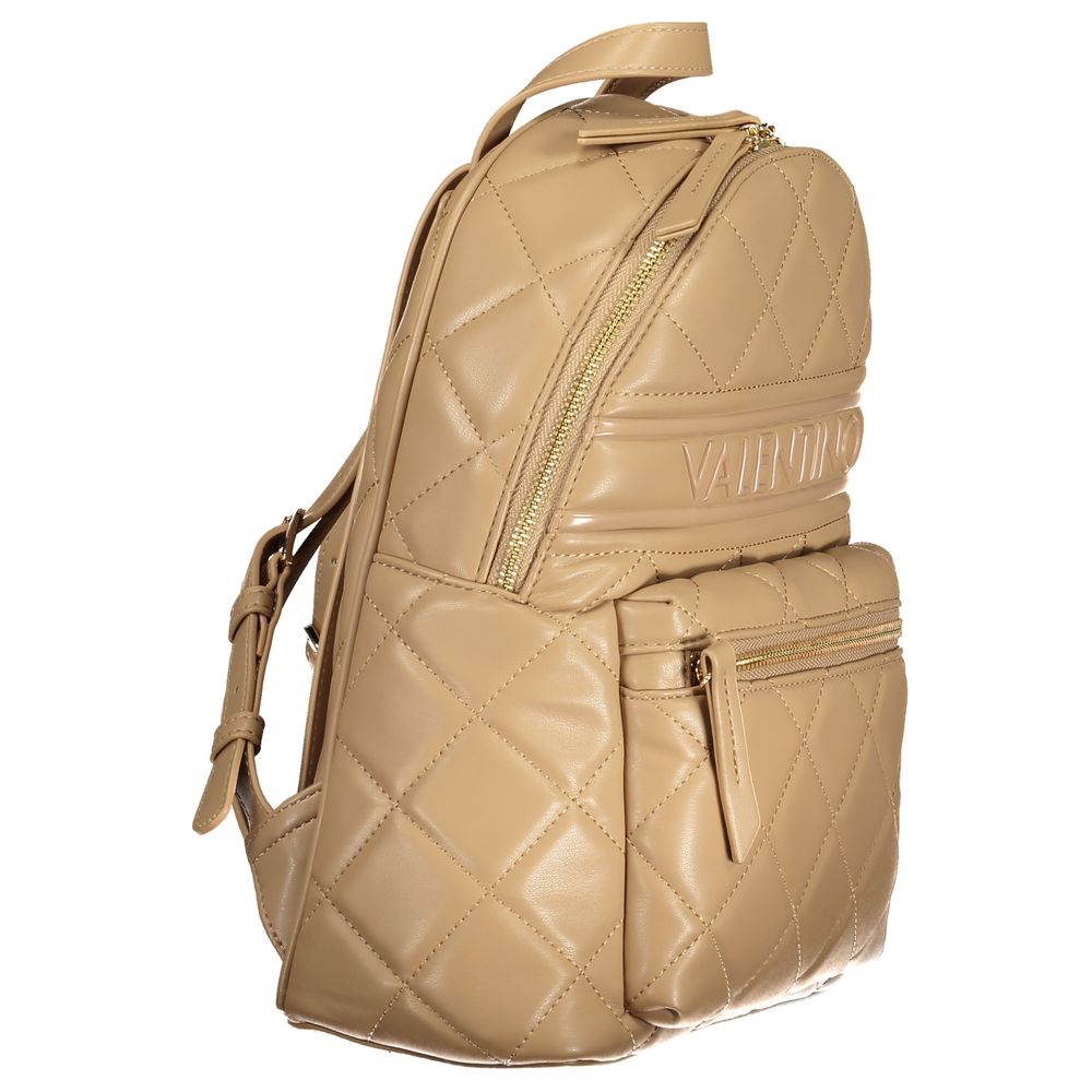 Beige Polyethylene Women Backpack