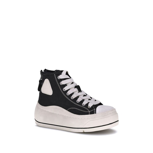 Black Polyethylene High Top Sneakers