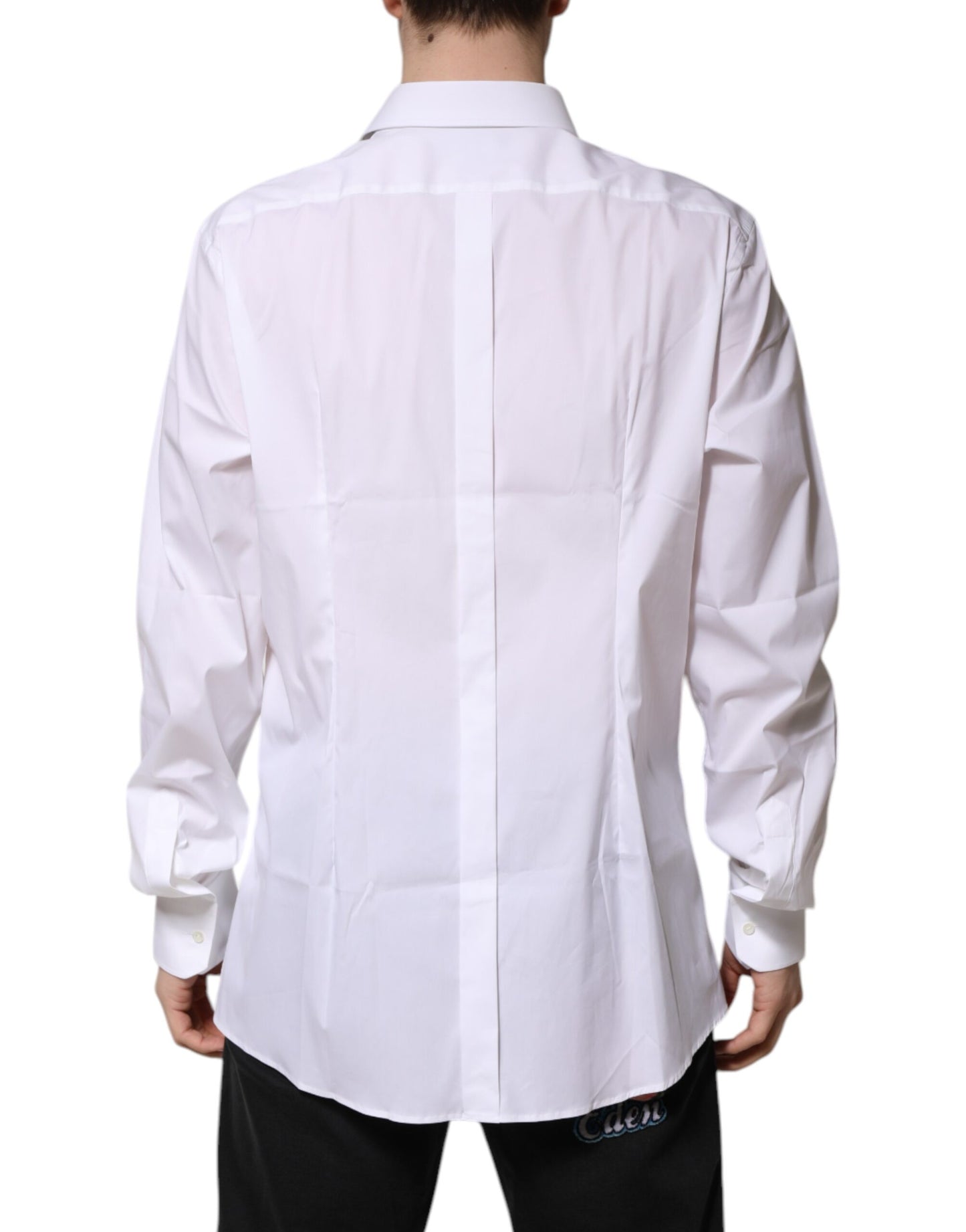 White Cotton GOLD Long Sleeves Formal Shirt