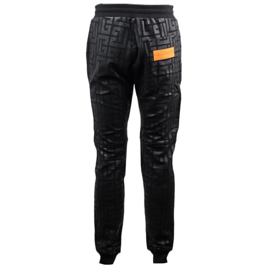 Black Cotton Men Jogging Pant