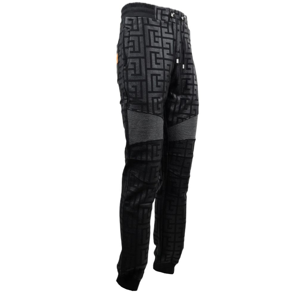 Black Cotton Men Jogging Pant
