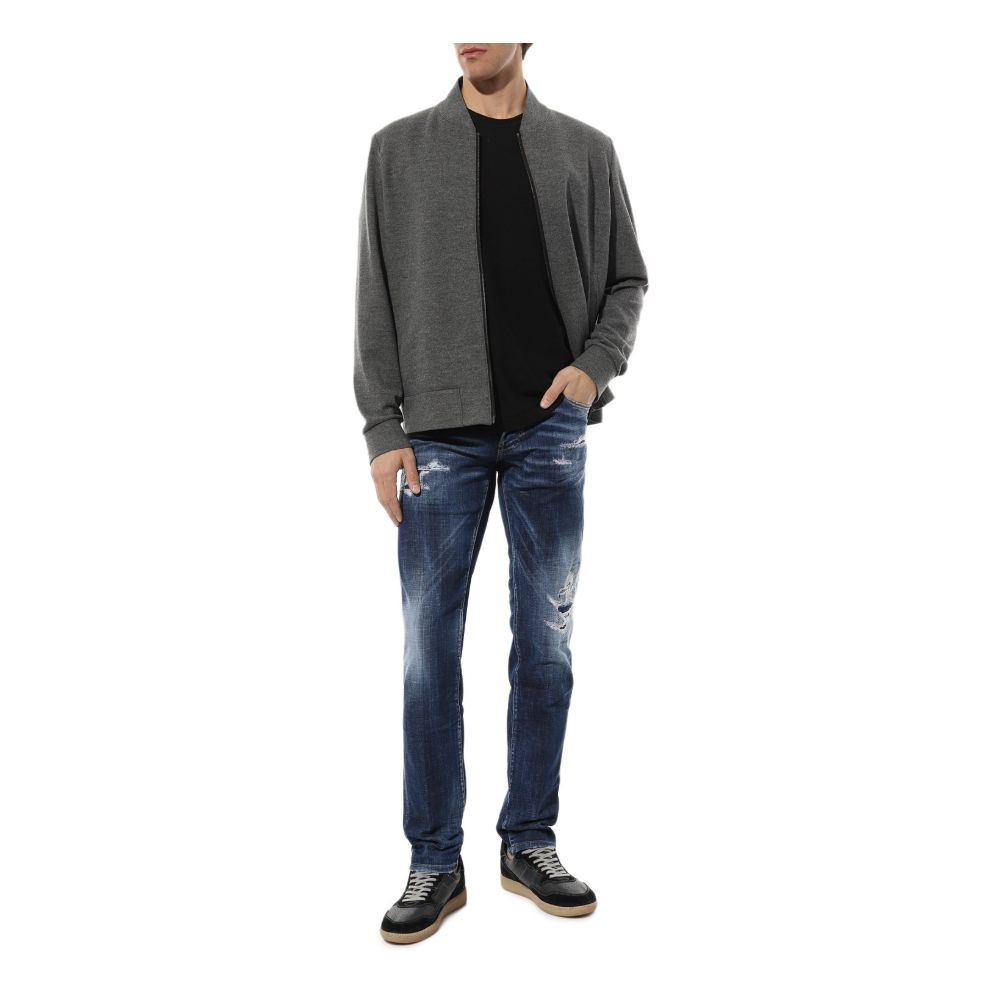 Blue Cotton Men Slim Jean
