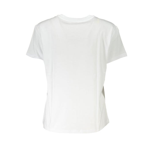 White Cotton Women T-Shirt
