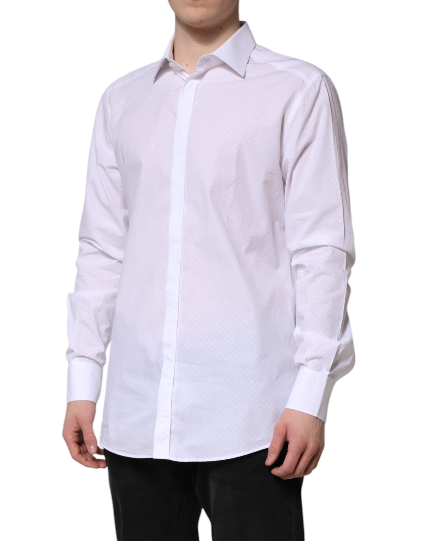 White GOLD Cotton Long Sleeves Formal Shirt