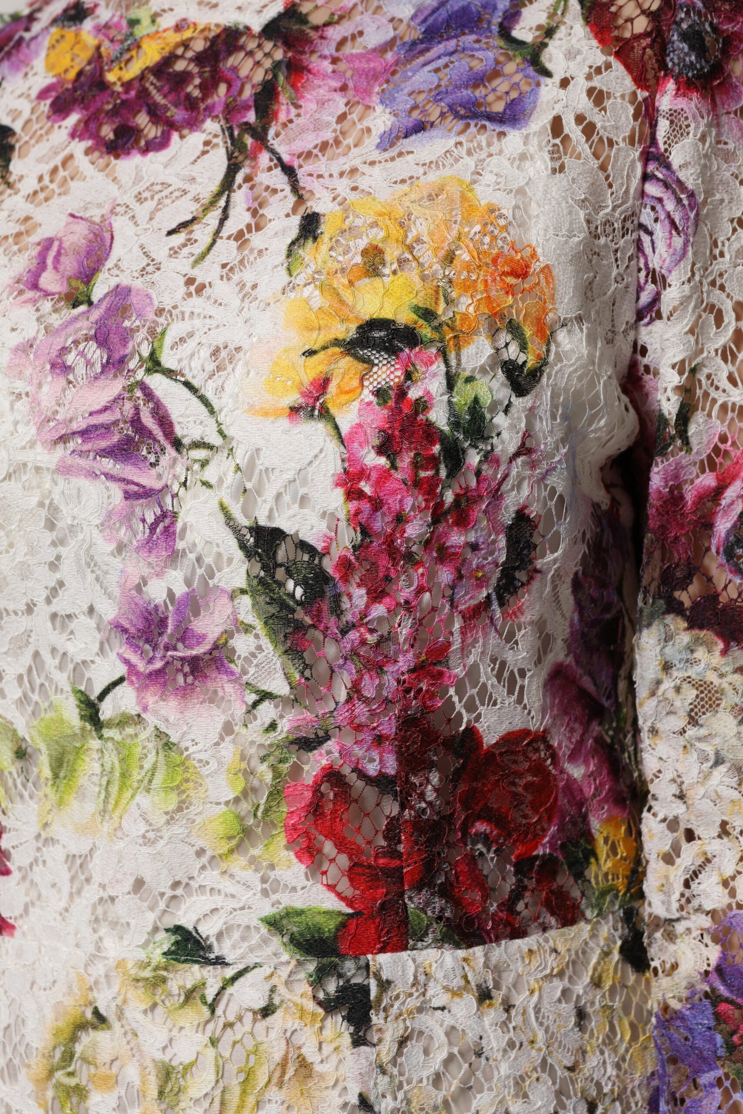 Multicolor Floral Long Sleeve A-line Dress