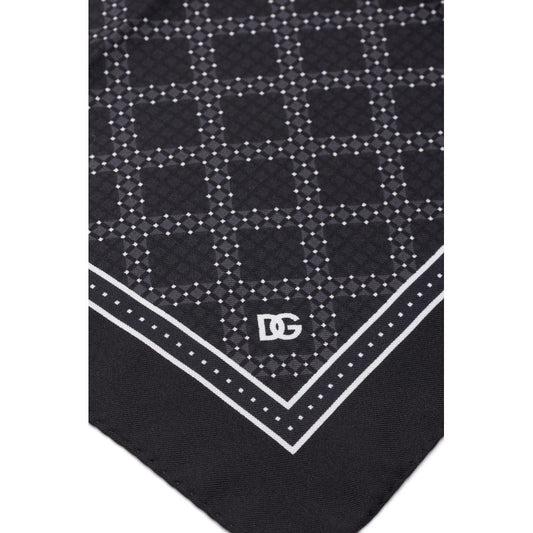 Black Silk Pocket Square