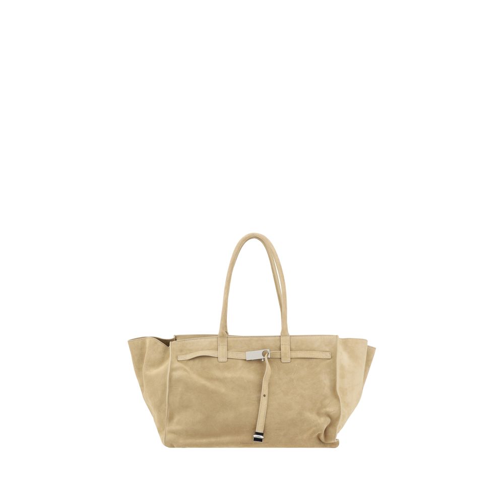 Beige Calf Leather Bos Taurus Shoulder Bag