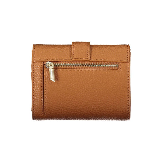 Brown Polyester Women Wallet