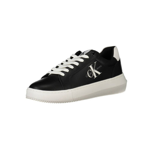 Black Polyester Women Sneaker