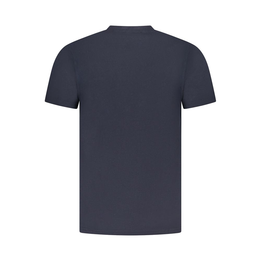 Blue Cotton Men T-Shirt