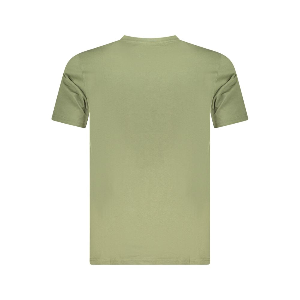 Green Cotton Men T-Shirt