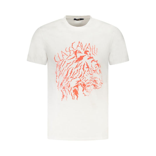 White Cotton Men T-Shirt