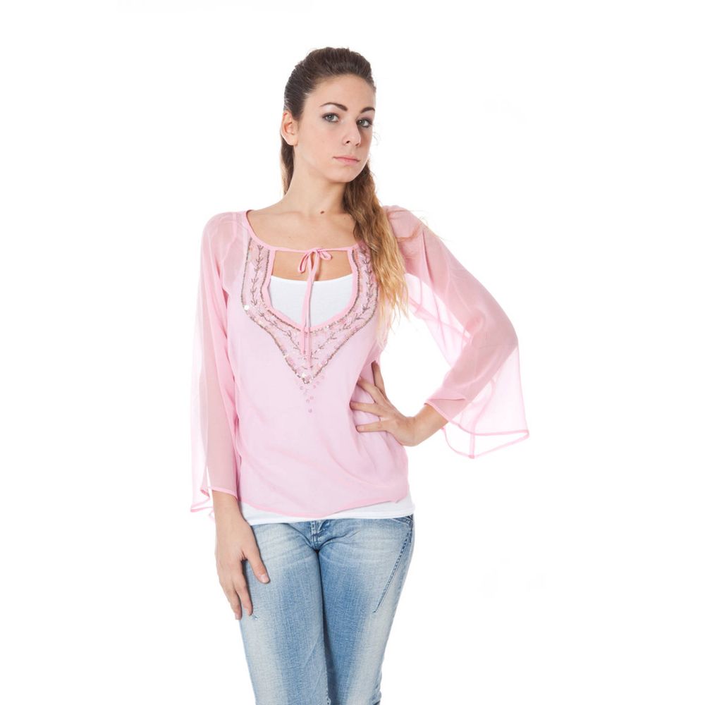 Pink Silk T-Shirt