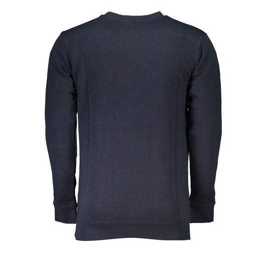 Blue Cotton Men Sweater