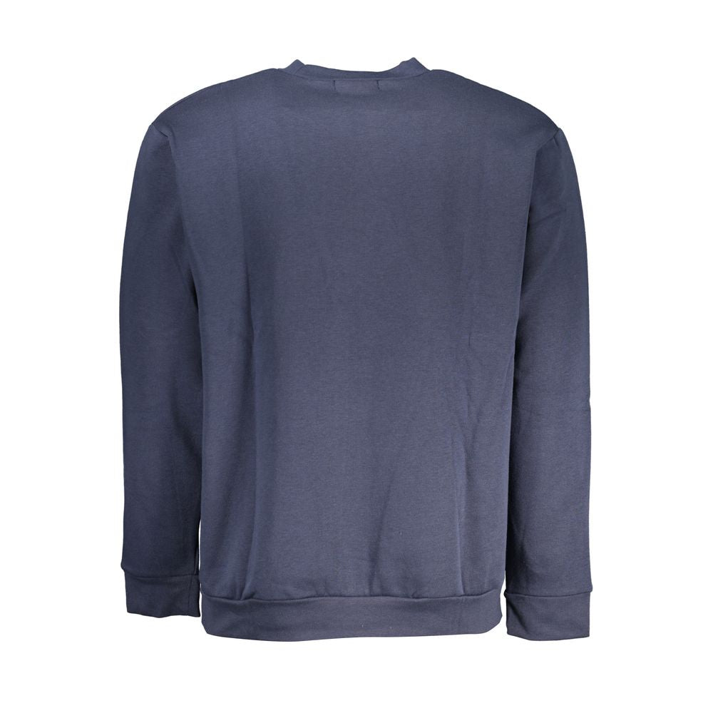 Blue Cotton Men Sweater