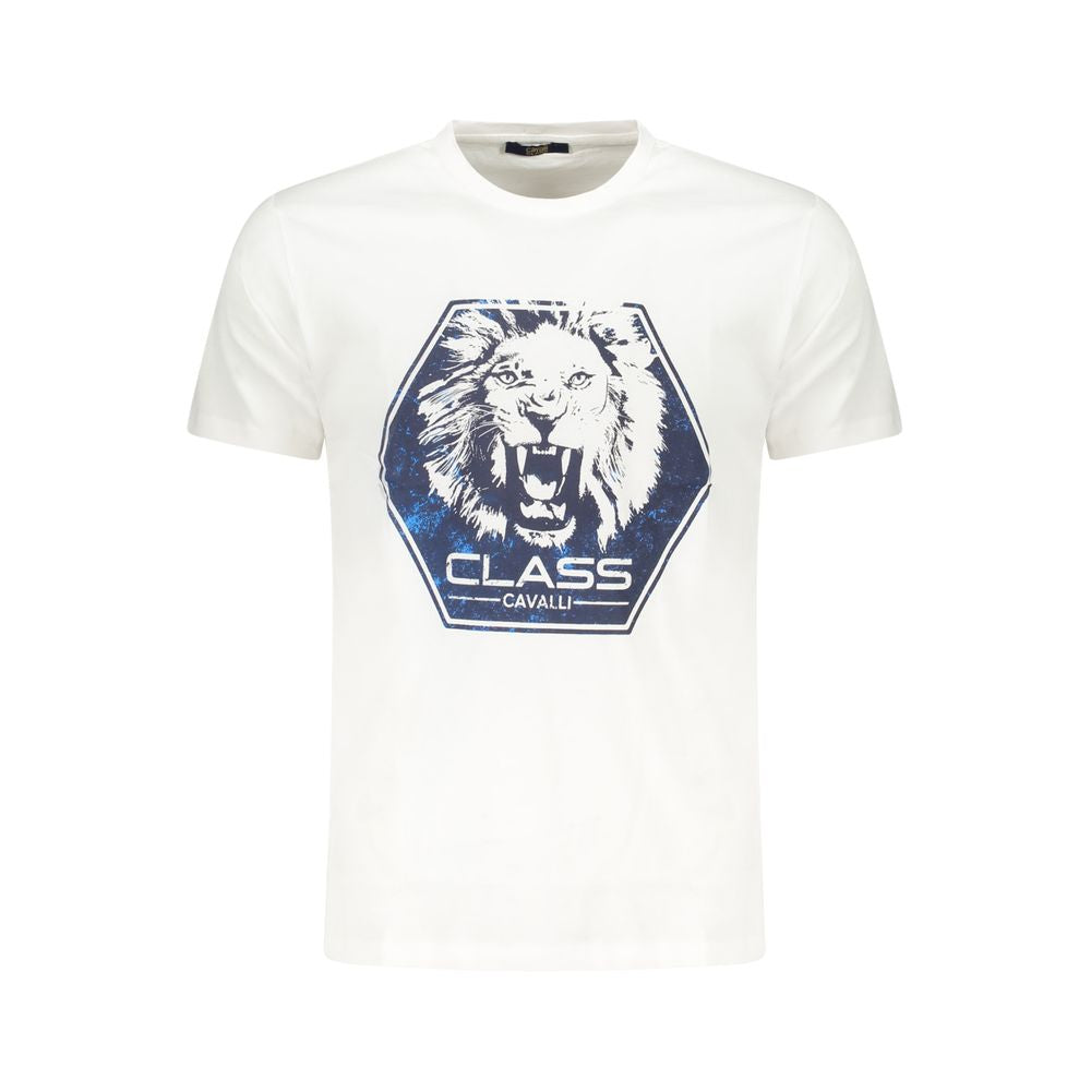 White Cotton Men T-Shirt