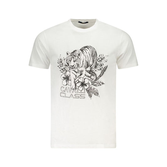 White Cotton Men T-Shirt