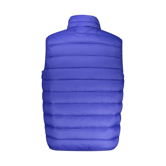 Blue Polyamide Men Jacket