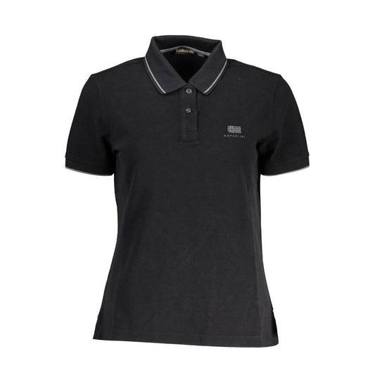 Black Cotton Polo Shirt