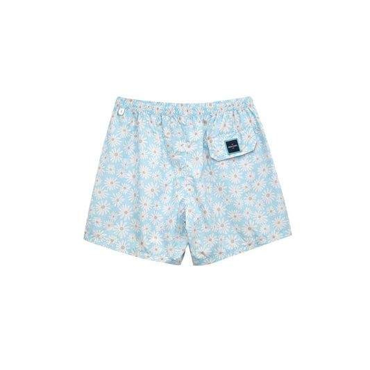 Blue Polyester Swim Shorts