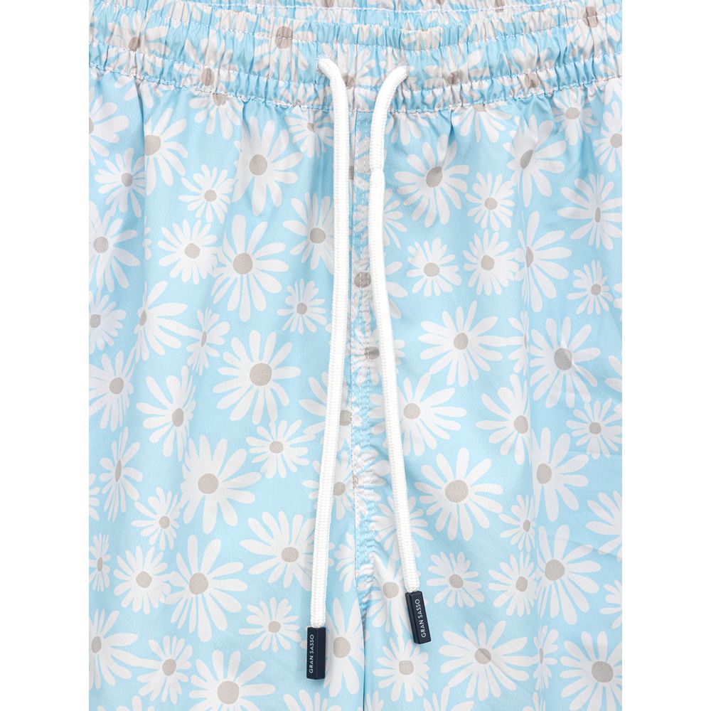Blue Polyester Swim Shorts