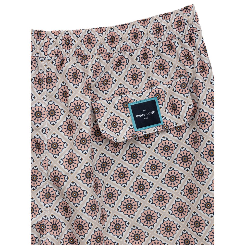 Pink Polyester Swim Shorts