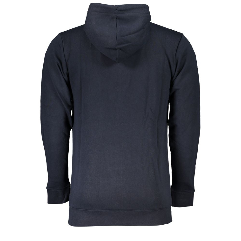 Blue Cotton Men's Sweater Hoodie